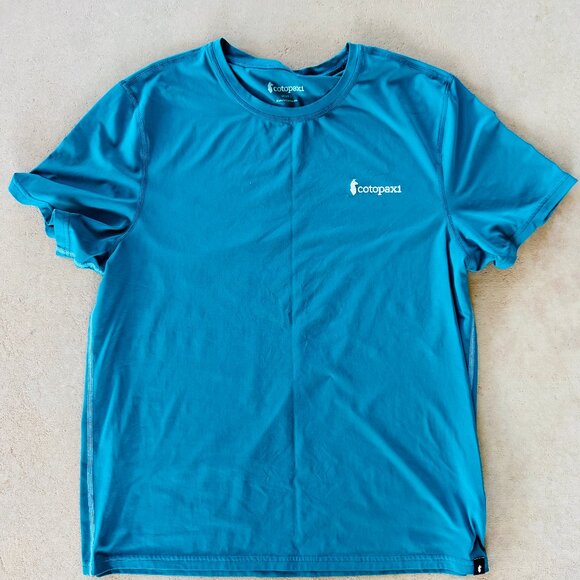 Mens 2024 Cotopaxi Fino Short-Sleeve Tech Tee Large Gulf Teal - Picture 3 of 5